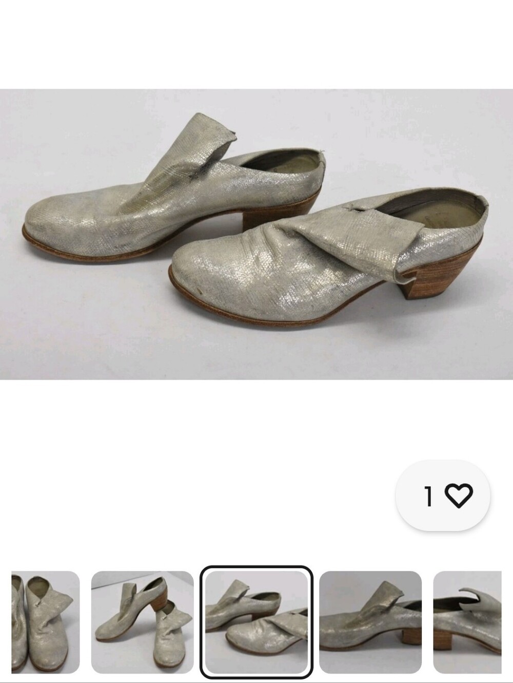 Officine Creative Metallic Champagne Slip-On Women’s Ankle Shoes